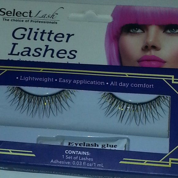Extensions Glitter Lashes Comfortable/easy to apply Adhesive Include Select Lash - Picture 2 of 3